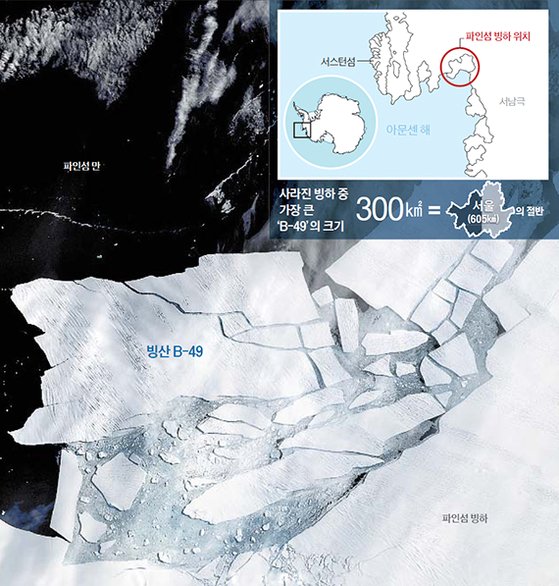 ‘남극의 댐’ 빙붕 붕괴, 서울 절반면적 빙하가 사라졌다