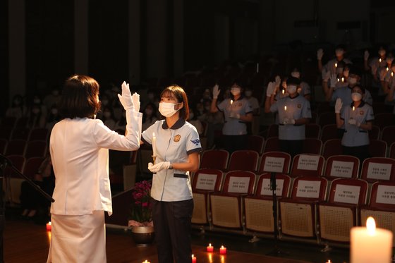 청운대 간호학과 2학년생들, 나이팅게일 선서식