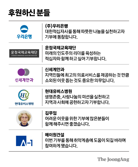 “함께 사는 세상, 나눔이 희망입니다”