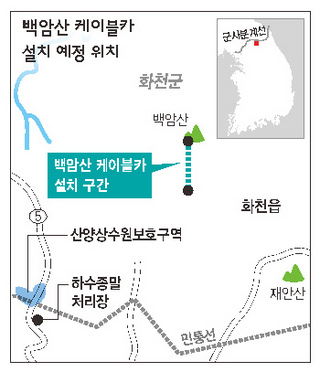화천 백암산 케이블카 추진 ‘민통선 막개발’ 신호탄 되나