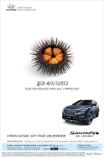 싼타페의 ‘이중적 매력’ 성게알로 은유