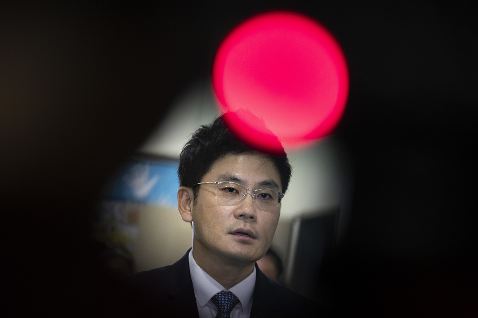  [포토] 와이지(YG) 주총장 향하는 양민석 대표 