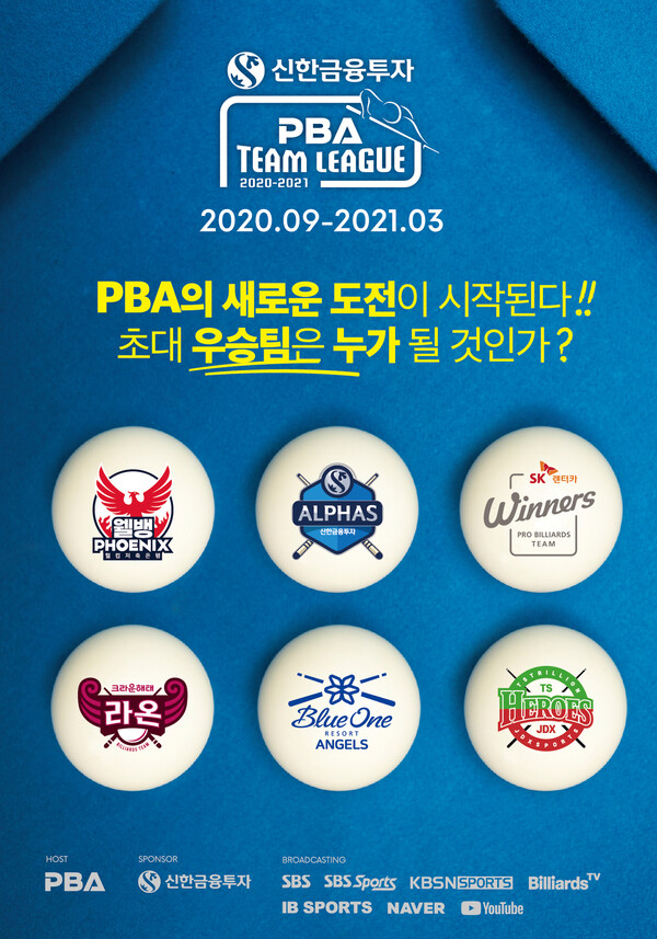 피비에이(PBA) 당구, 팀 리그 10일 개막