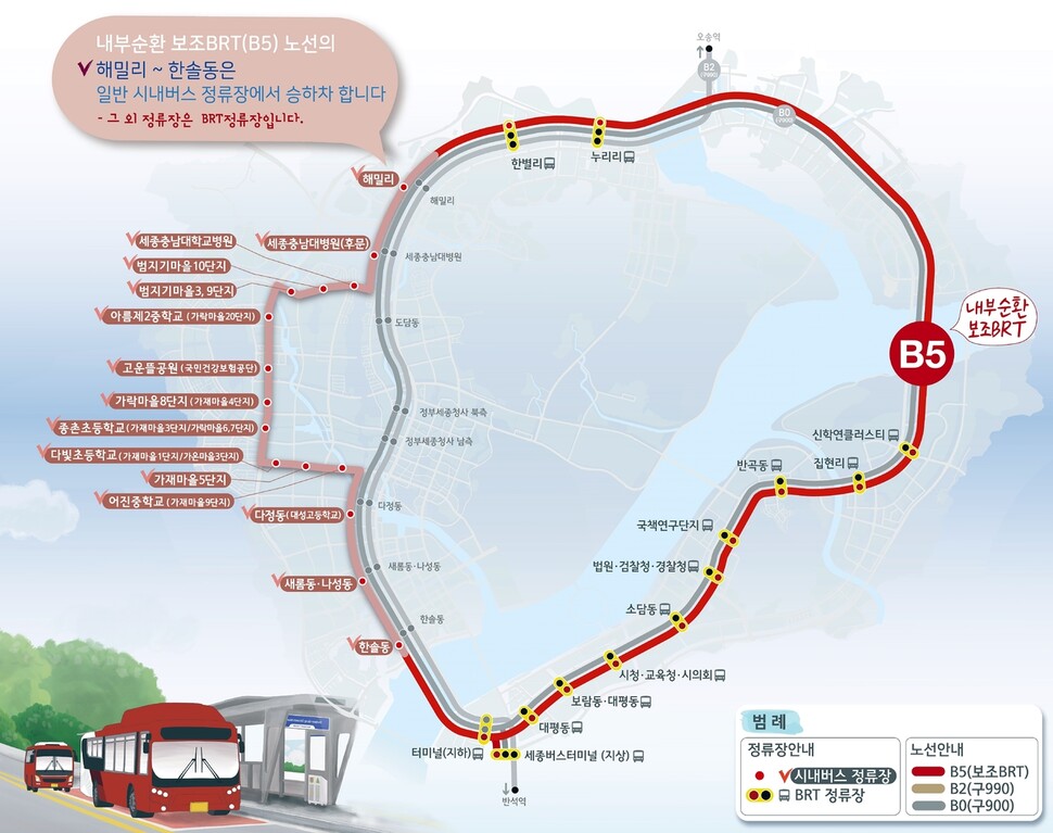 세종시 간선급행버스체계(BRT) 확대