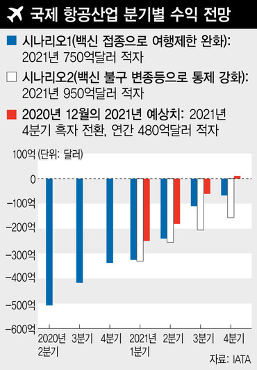 국제항공운송협회 “세계 항공산업 올해도 적자 수렁”