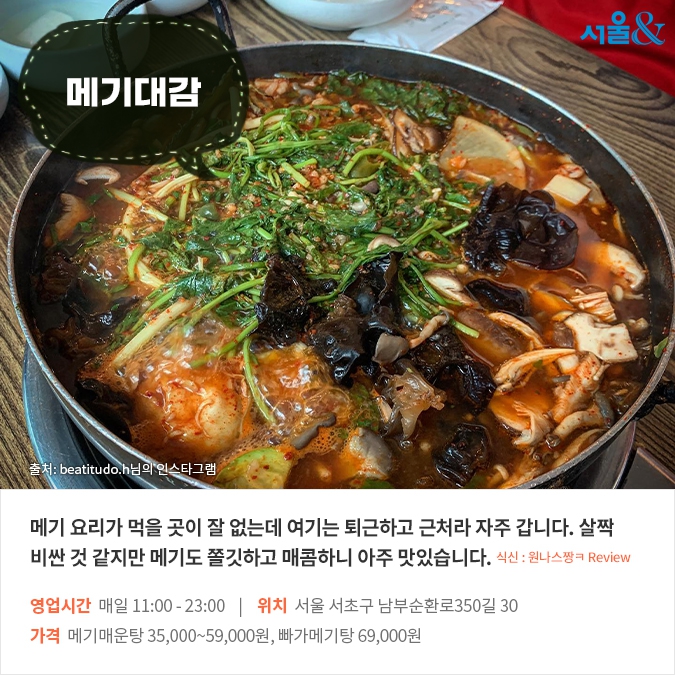 [카드뉴스] 민물 생선계의 황태자, 메기매운탕 맛집 BEST 5