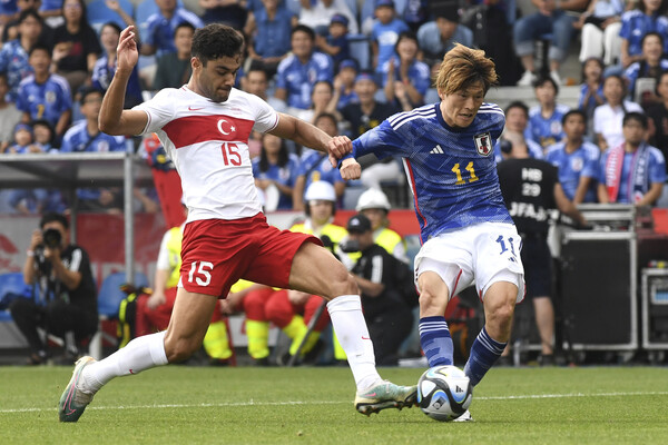 ‘매서운’ 일본 축구, 튀르키예 평가전서도 4-2 완승
