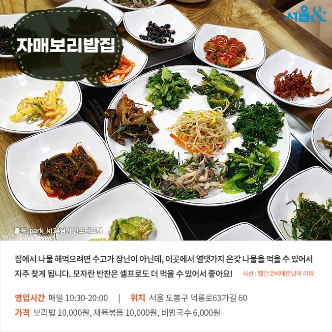 [카드뉴스]통통튀는 밥풀처럼, 서울 보리밥 맛집 5곳