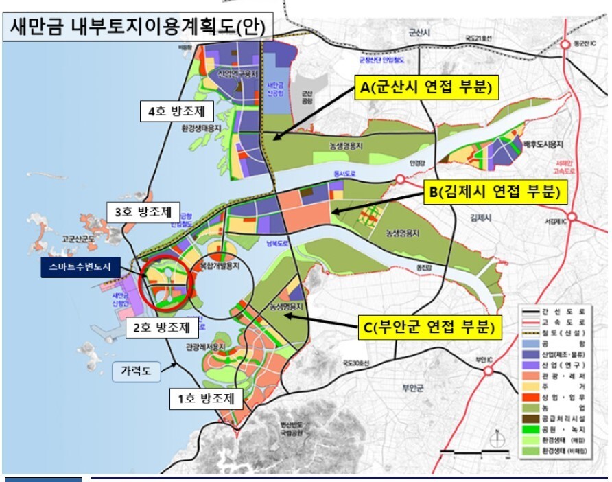 새만금 매립지 관할 지자체, 전북 김제시로 최종 결정