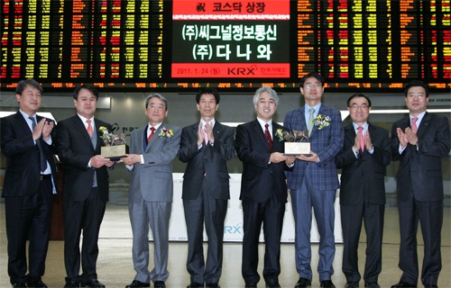 씨그널정보통신ㆍ다나와, 코스닥 상장