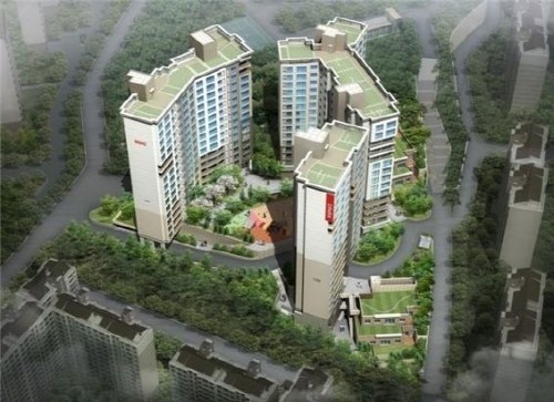 힐링파크 아파트 투시도