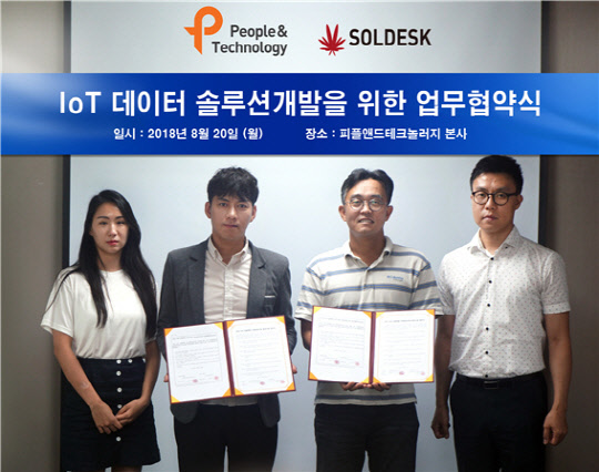 솔데스크, 피플앤드테크놀러지·소프트위드솔루션과 채용업무협약