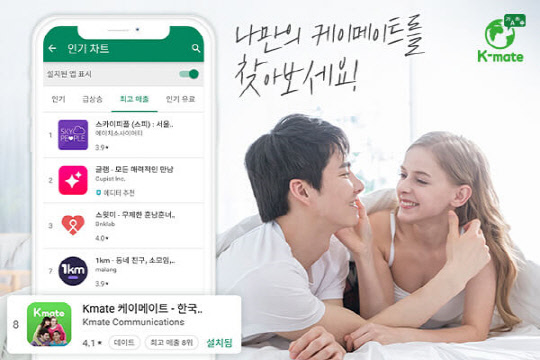 외국인과 하는 채팅 어플 ‘케이메이트’, 플레이스토어 최고 매출 8위 기록 ‘눈길’