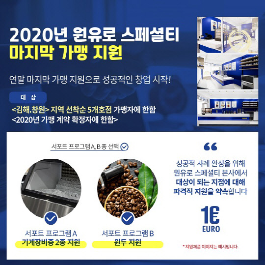 원유로 스페셜티, 2020년 마지막 신규 가맹점 파격 지원 정책 실시