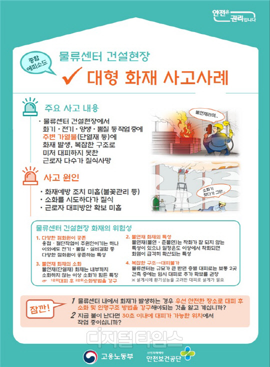 고용부, 건설업계 대상 `물류센터 화재 안전관리 대책 간담회` 개최