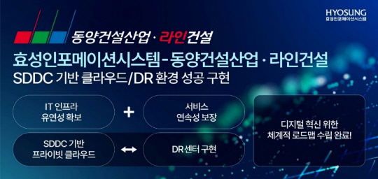 효성인포, 동양건설산업·라인건설 클라우드 및 DR 구현