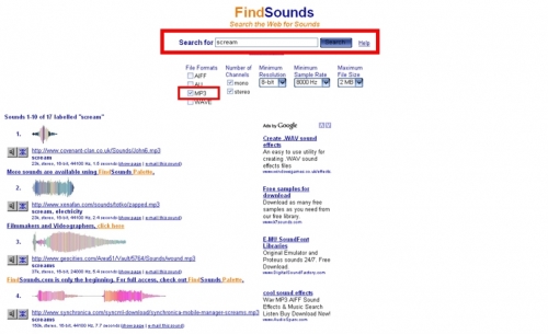 세상의 모든 음향효과를 한 곳에, FindSounds