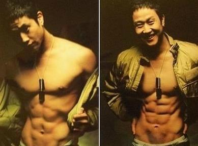 꽃청춘 정우, 조각칼로 파놓은 듯한 완벽 식스팩 눈길 치골 미남