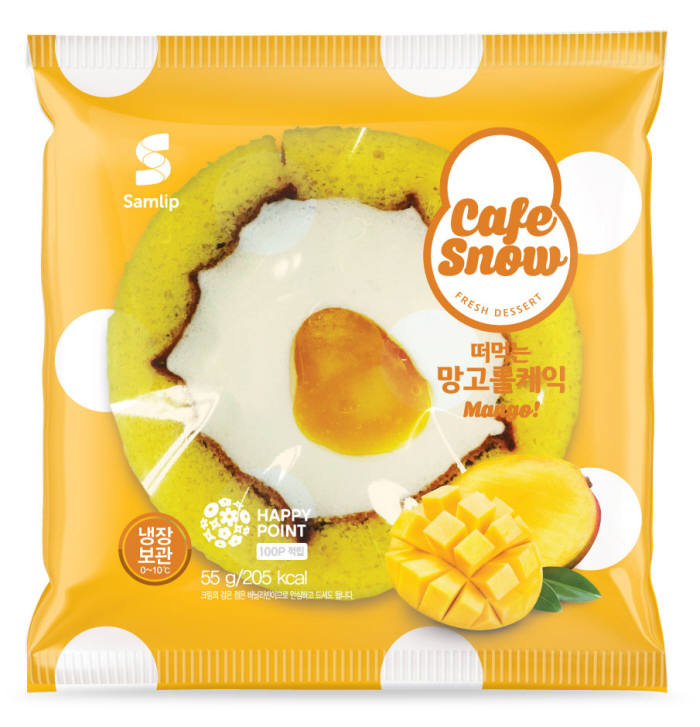 삼립식품, 카페스노우 `떠먹는 망고롤케익` 출시
