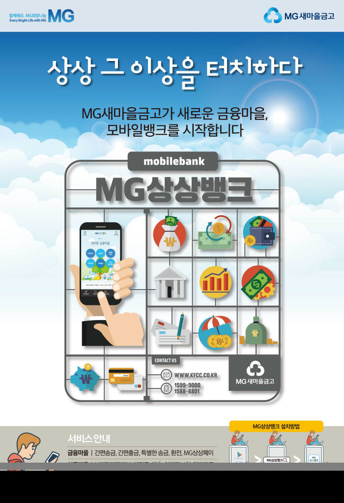 새마을금고, 모바일 창구서비스 상상뱅크 오픈