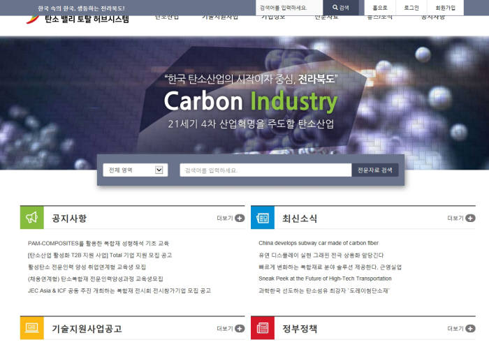 전북도, 8월까지 탄소밸리 토탈허브시스템 영문판 구축 추진