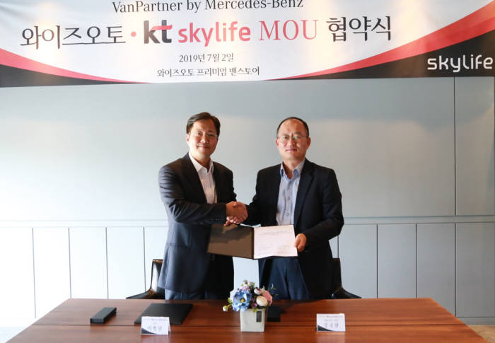 KT스카이라이프, 와이즈오토와 차량용 미디어 상품 개발