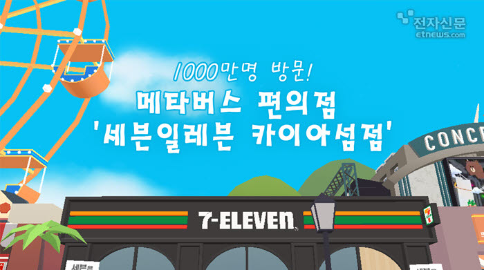 [모션그래픽]1000만명 방문! 메타버스 편의점 세븐일레븐 카이아섬점