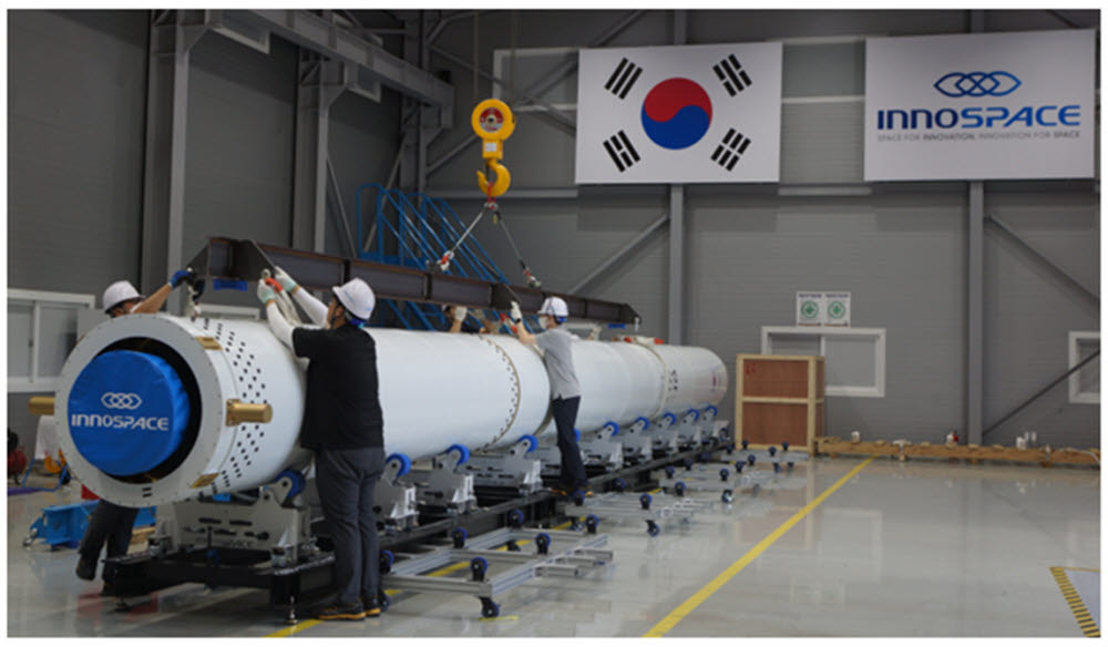 이노스페이스, 국내 민간 첫 시험발사체 한빛-TLV 실물 공개...12월 시험발사 준비 착수