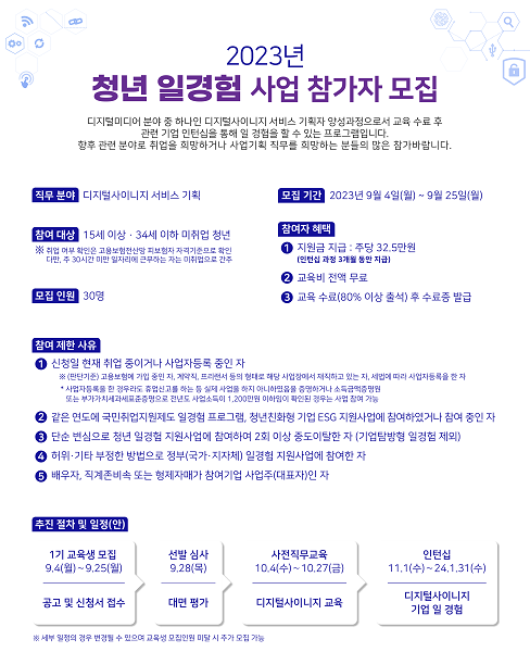 디지털미디어산업진흥협회, 디지털미디어 분야 청년 일경험 참가자 모집