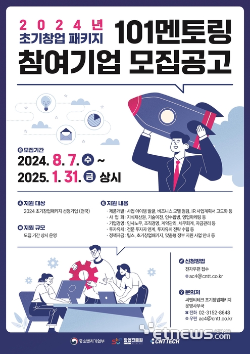 씨엔티테크, 초기창업패키지 선정 기업 대상 101멘토링 운영