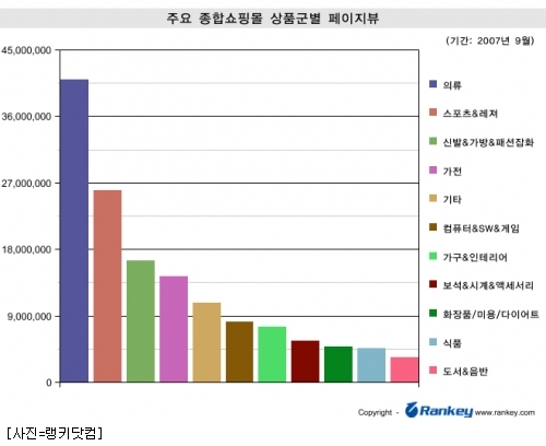 종합쇼핑몰 효자상품은 패션