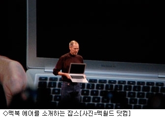노트북, 몸짱 됐다…스티브 잡스 맥월드2008에서 공개