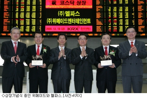 멜파스, 상장첫날 공모가 웃돌아…위메이드 대조