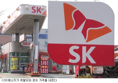 SK에너지, 휘발유·경유가격 100원 인하