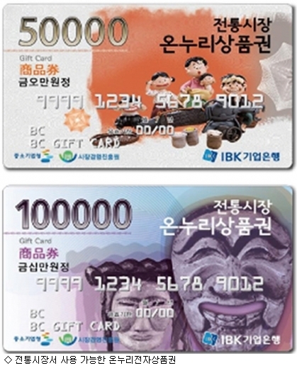 온누리전자상품권, 온라인 쇼핑몰서도 사용