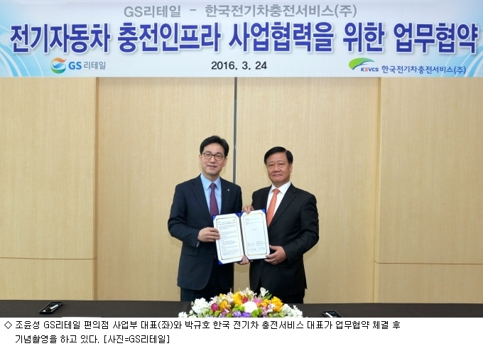 GS리테일, 전기차 충전 사업 나선다