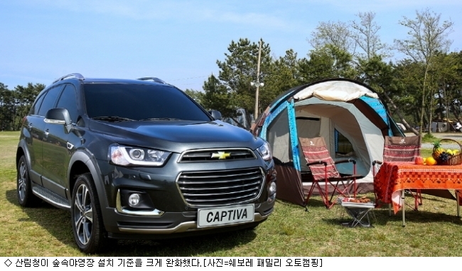 숲속야영장 설치 기준 완화…캠핑산업 활성화 기대