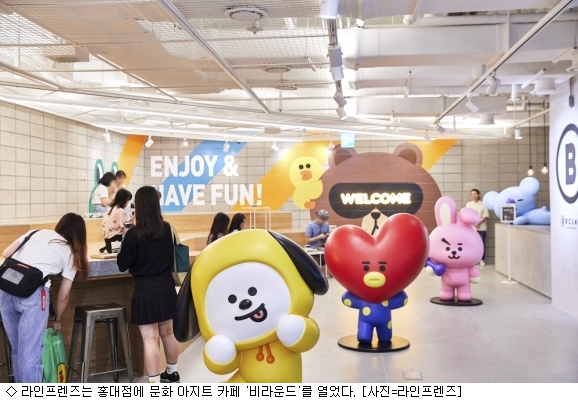 라인프렌즈, 문화 아지트 카페 비라운드 오픈