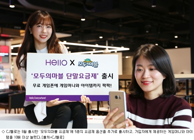 CJ헬로 모두의마블 요금제 5종 출시