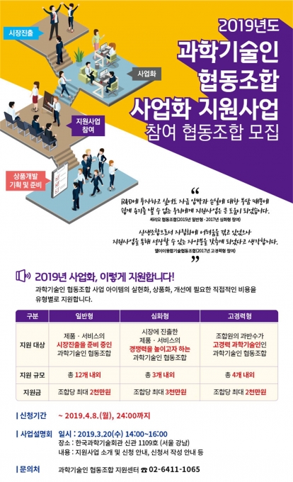 과학기술인 협동조합에 연 2천만~3천만원 지원