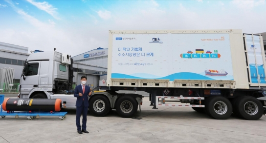 [르포] 일진하이솔루스, 타입4 수소튜브트레일러로 수소 동맥 구축