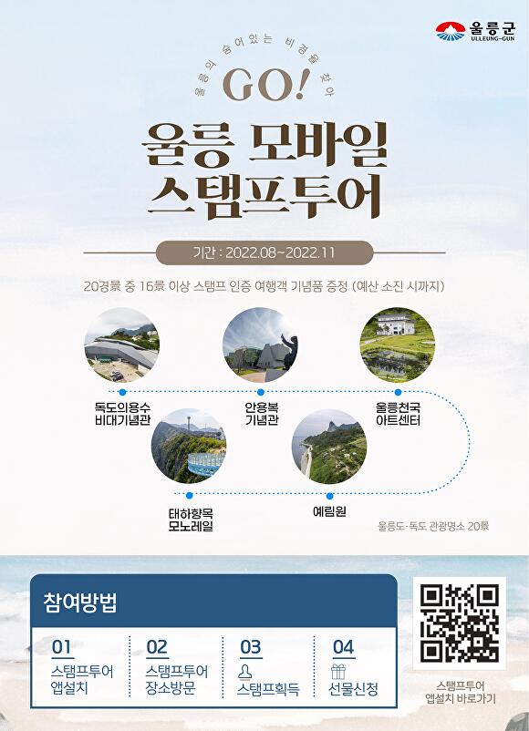 울릉군  울릉도·독도 모바일 스탬프 투어선봬