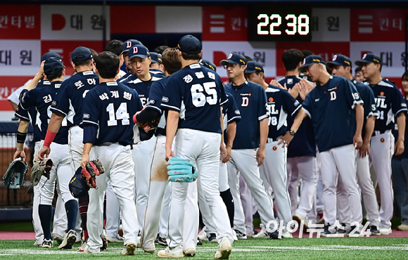 [포토]두산, 키움과의 주중 3연전 스윕
