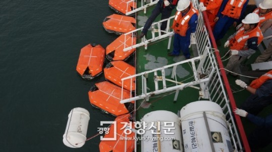 한일고속, 세월호 참사 교훈삼아 구명벌 점검