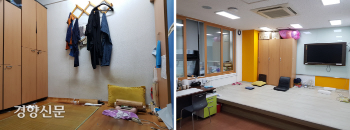 서울대 청소노동자 죽음 1년…휴게실은 어떻게 변했나