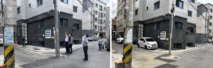 졸지에 애물단지됐던 전봇대, 뽑아서 옮겼다