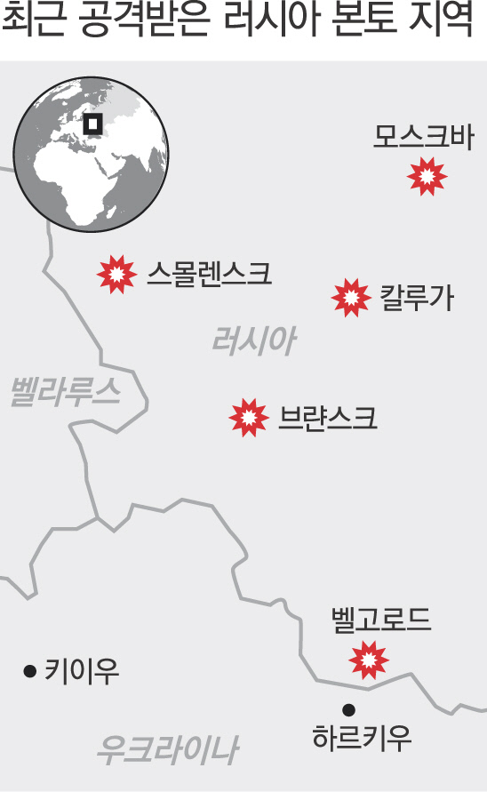 러 본토 잇단 공격은…우크라의 ‘회색지대’ 전술?