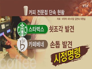 커피에 손톱이? 유명 커피 전문점 위생 관리 엉망