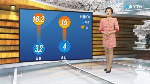 [날씨] 내일도 따뜻한 봄날씨...다음 주 전국 봄비