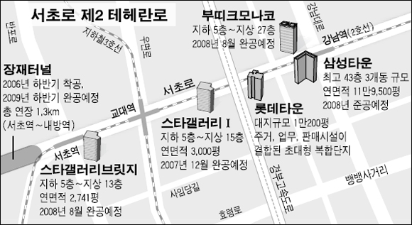 서초로 제2테헤란로 부상